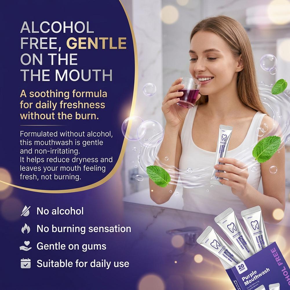 Fioletowy płyn do płukania jam – Teeth Whitening Mouthwash recenzja i cena